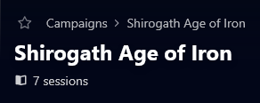 Campaign header with favorite star for Shirogath Age of Iron