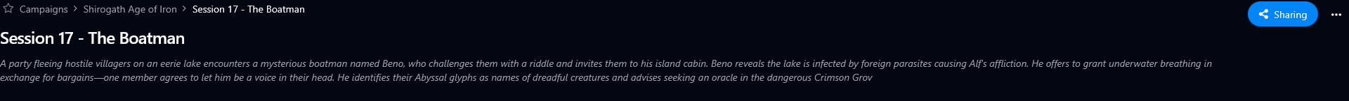 TL;DR on session page